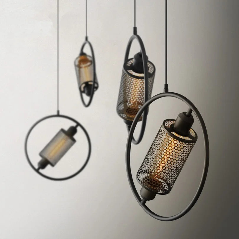lampe suspendue en filet de fer pour hôtel restaurant bar - vue 5 sur 9