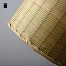 suspension bambou osier rotin panier seau luminaire rustique asiatique japon lampe suspendue Luminaire Design salle à manger