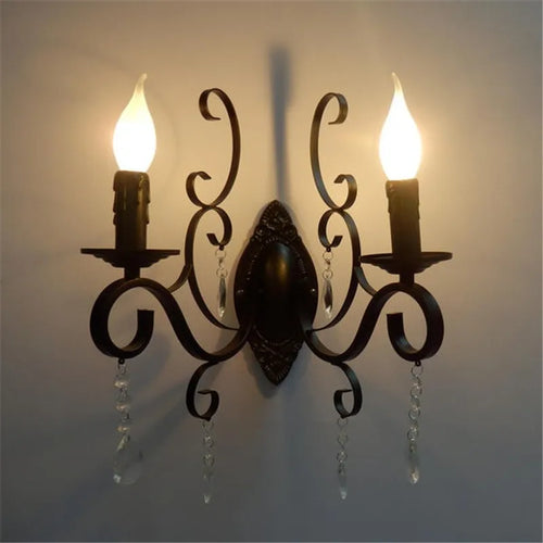 applique murale rétro en fer pour décoration intérieure et extérieure