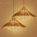 lampe suspendue originale en rotin nid d'oiseau tissé à la main