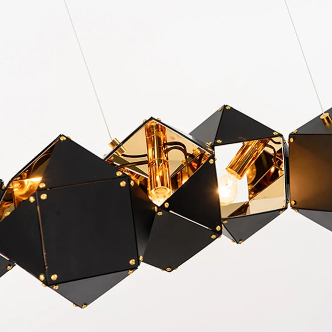 suspension design nordique en fer et pierre moderne - vue 4 sur 5
