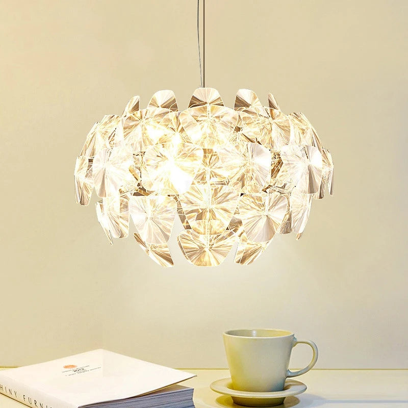 gzmj moderne acrylique led suspension créatif suspension lampe à main - vue 4 sur 6