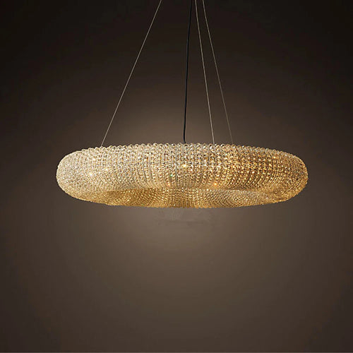 Vintage-Pendelleuchte aus Kristall mit eleganter LED-Beleuchtung - vue 5 sur 6
