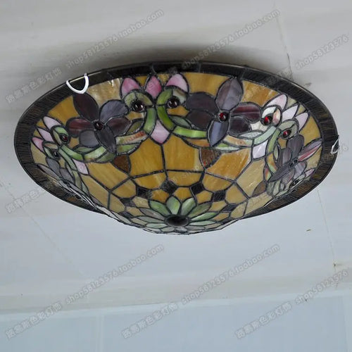 16 Inches European Rabbit Flower Children's Room Bedroom Bedroom Ceiling Glass Costume Jewelery Tiffanylamps Balcony