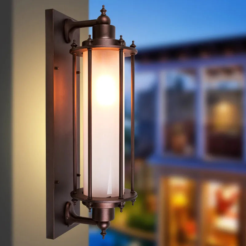 Applique murale extérieure aluminium rouille étanche jardin balcon allée décor - vue 8 sur 8