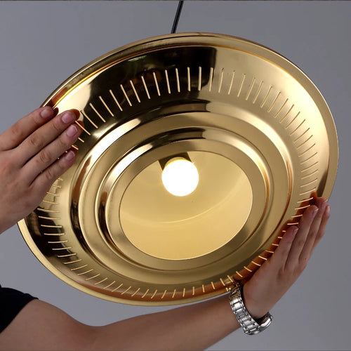GZMJ Pendelleuchte UFO Modern Metall Plattiert Dekoration - vue 5 sur 8
