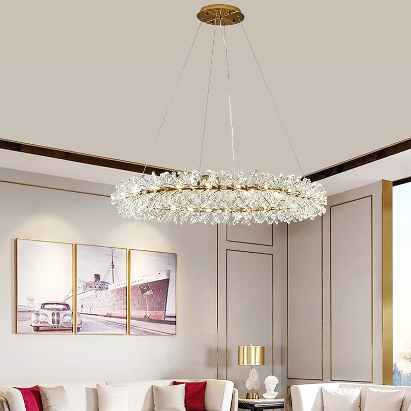 suspension en cristal design nordique pour éclairage élégant - vue 3 sur 14