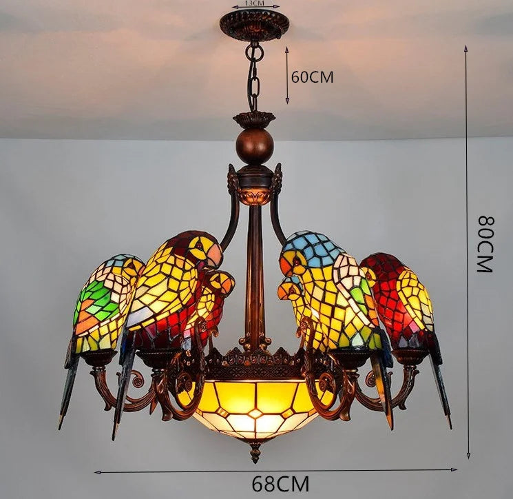 lustre suspendu perroquet lampe créative pour bar et club - vue 4 sur 12