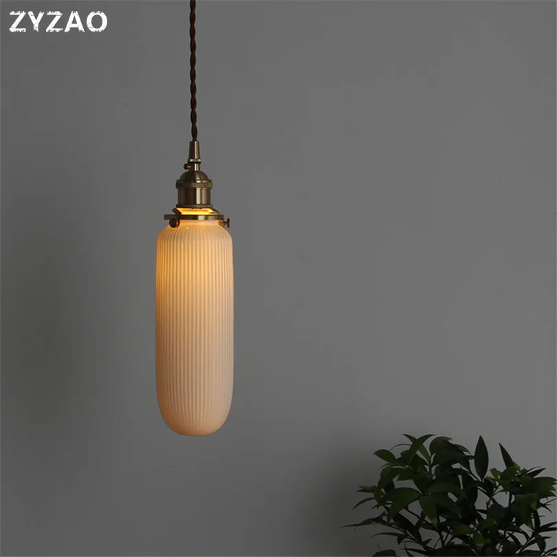 suspension nordique en céramique style industriel rétro pour divers espaces - vue 2 sur 9