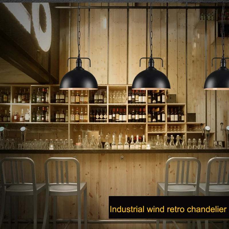 lampe suspendue vintage loft industrielle nordique veilleuse bar - vue 5 sur 26