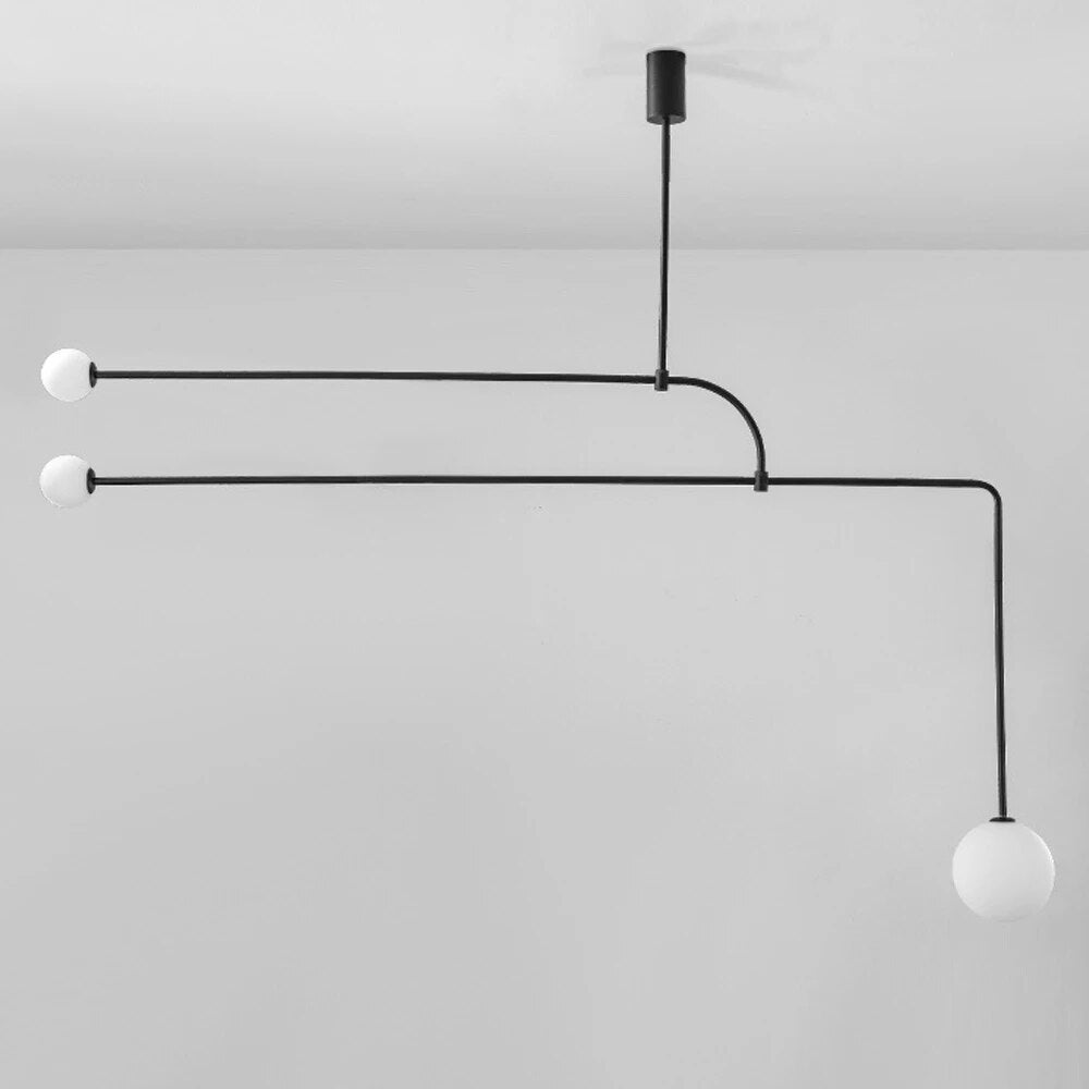 Lustre sobre LED avec boule en verre
