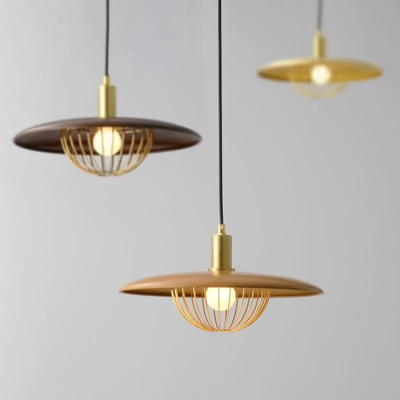 suspension nordique décorative en fer avec led intégrée - vue 2 sur 9