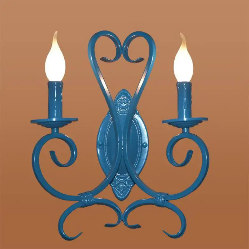 applique murale antique en métal avec miroir décoratif - vue 5 sur 12
