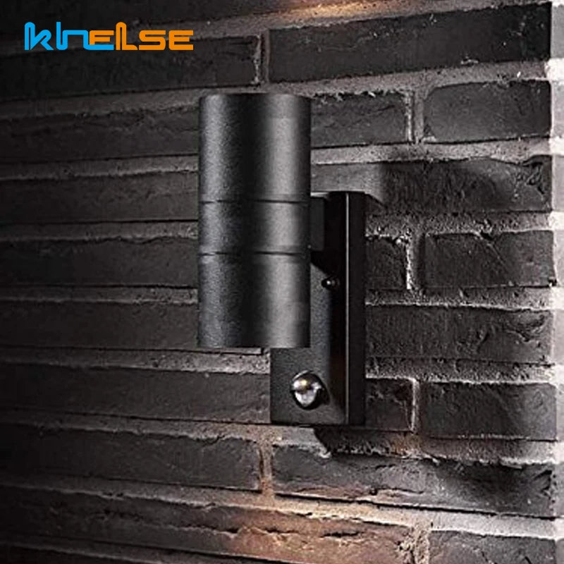applique murale d'extérieur avec capteur de mouvement en acier inoxydable - vue 4 sur 10