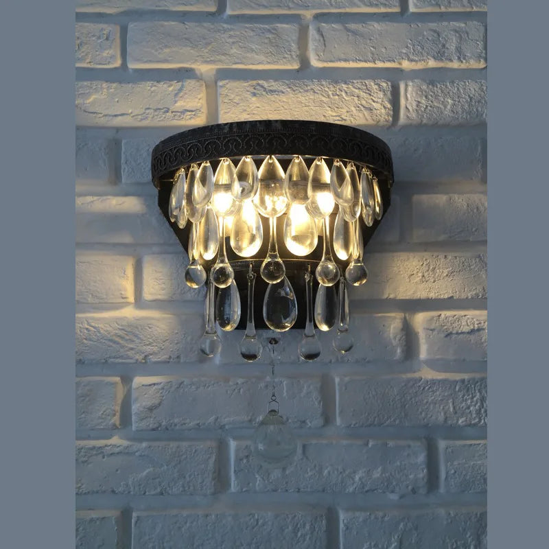 applique murale en cristal rétro pour intérieur et extérieur - vue 3 sur 7