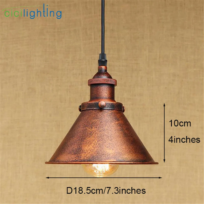 Edison lampe Loft Vintage industriel rétro Suspension lumière E27 support lampara Colgantes Suspension Luminaire éclairage rustique