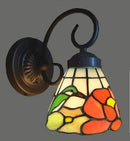 Tiffany-Nachttischlampe Vogel aus Glas für die Innendekoration