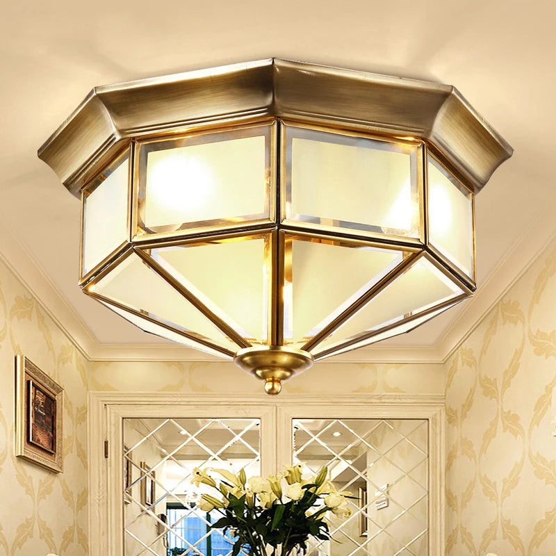 plafonnier rétro en cuivre style américain pour intérieur élégant - vue 4 sur 6