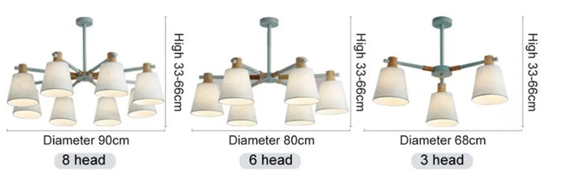 lustre à led design nordique pour éclairage suspendu moderne - vue 4 sur 17