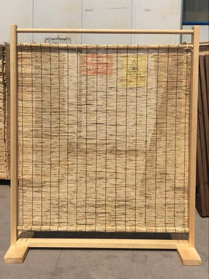 cloison de séparation en bois de roseau style chinois pour extérieur
