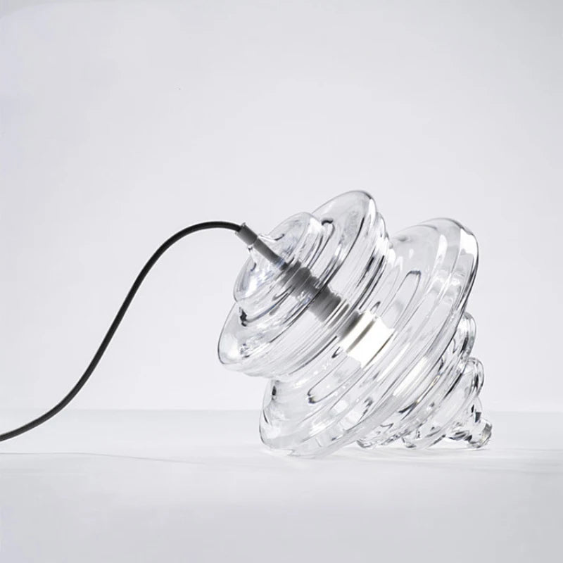 Vintage-Pendelleuchte aus Glas für elegante Inneneinrichtung - vue 10 sur 10