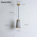 Pendelleuchte aus Zement im Vintage-Stil und modernem Holz mit LED