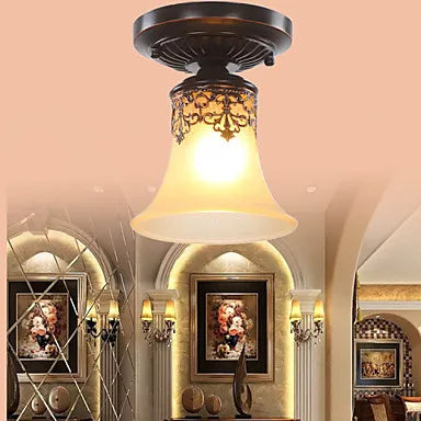 plafonnier Verre Vintage LED éclairage à la maison salon luminaires Luminaire lampara De Techo - vue 4 sur 6