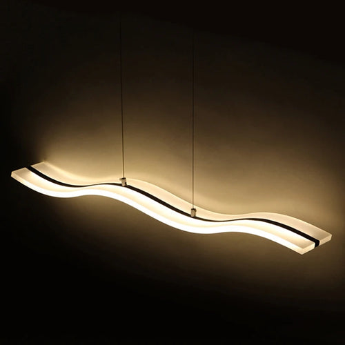 Moderne LED-Pendelleuchte Wellen Design Acryl GZMJ - vue 5 sur 7