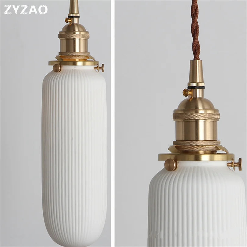 suspension nordique en céramique style industriel rétro pour divers espaces - vue 4 sur 9
