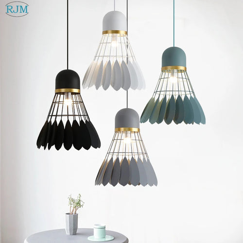 lampes suspendues modernes en fer nordiques pour éclairage led