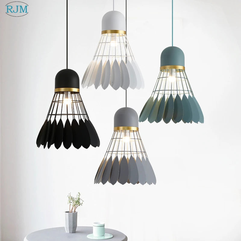 lampes suspendues modernes en fer nordiques pour éclairage led - vue 2 sur 10