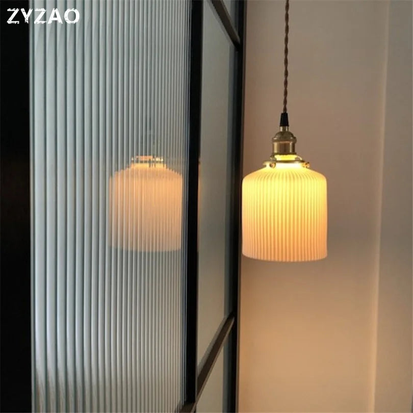 suspension nordique en céramique style industriel rétro pour divers espaces - vue 3 sur 9