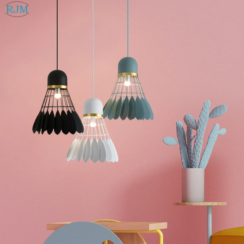 lampes suspendues modernes en fer nordiques pour éclairage led - vue 4 sur 10