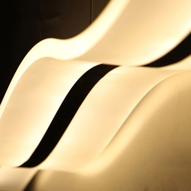 Moderne LED-Pendelleuchte Wellen Design Acryl GZMJ - vue 7 sur 7