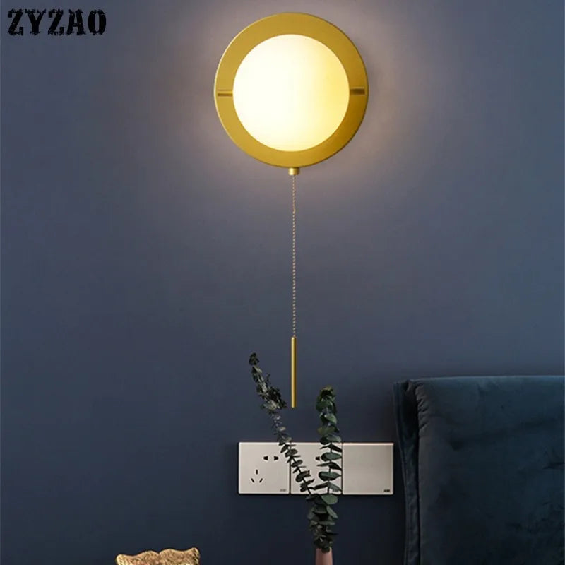 applique murale led avec interrupteur design moderne en verre - vue 6 sur 7