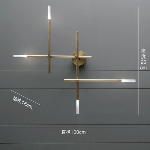 Wandleuchte aus Kupfer im minimalistischen Design für ein elegantes Interieur - vue 9 sur 8