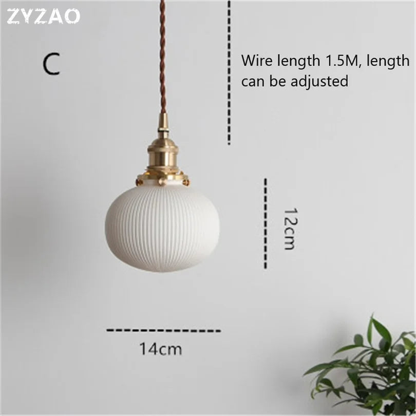 suspension nordique en céramique style industriel rétro pour divers espaces - vue 7 sur 9