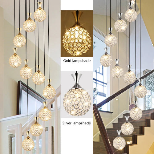 suspension moderne en cristal pour intérieur élégant - vue 2 sur 6