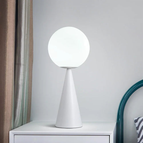 Nordische LED-Schreibtischlampe mit Glaskugel für stilvolle Nachtdekoration - vue 6 sur 6