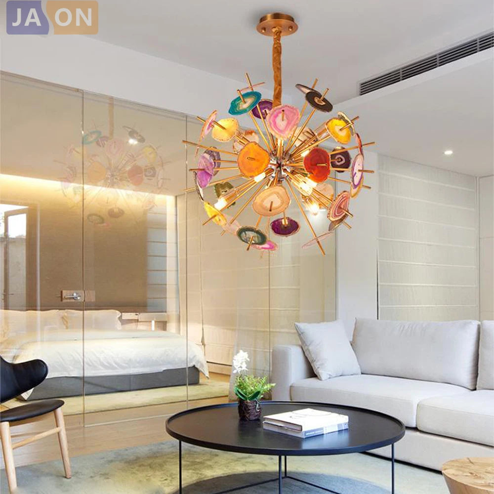 suspension design en agate de fer pour intérieur élégant - vue 3 sur 6