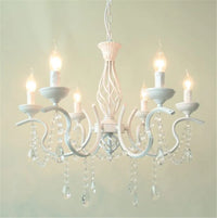 lustre en cristal de fer style pastoral européen élégant et raffiné