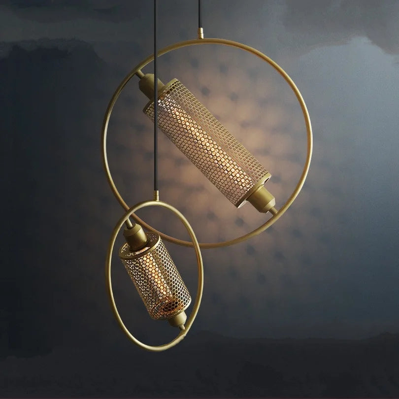 lampe suspendue en filet de fer pour hôtel restaurant bar - vue 3 sur 9