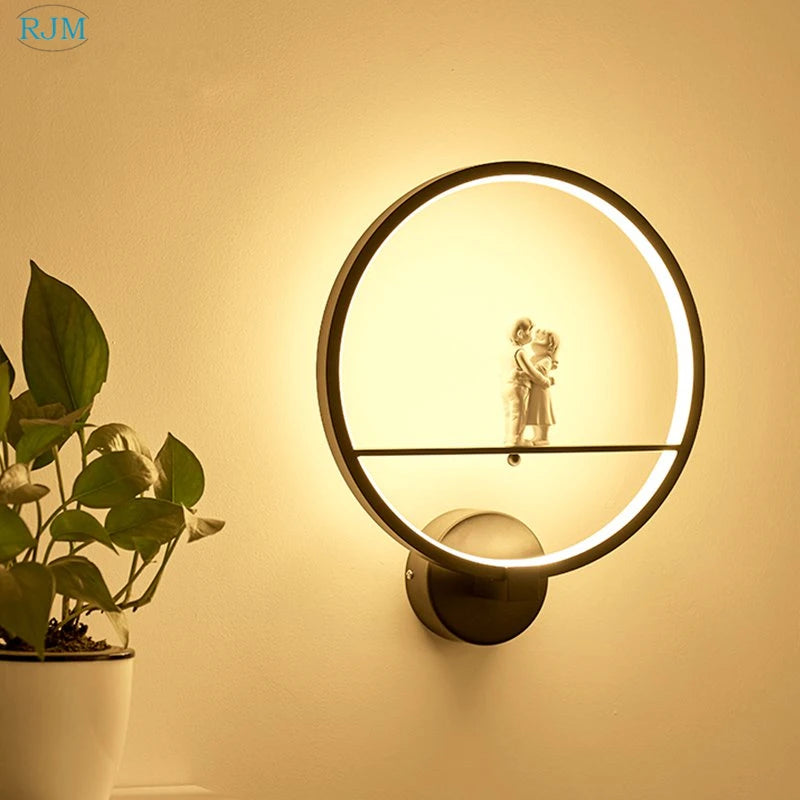 applique murale led moderne en fer pour événements romantiques - vue 5 sur 8