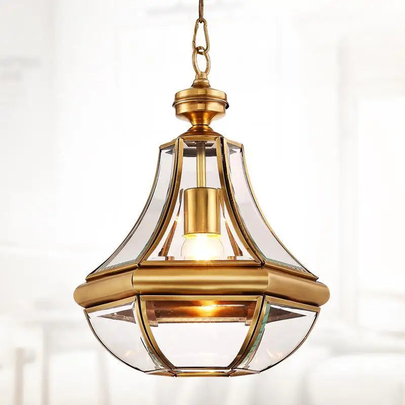 lustre en cuivre antique pour éclairage intérieur et extérieur - vue 4 sur 8