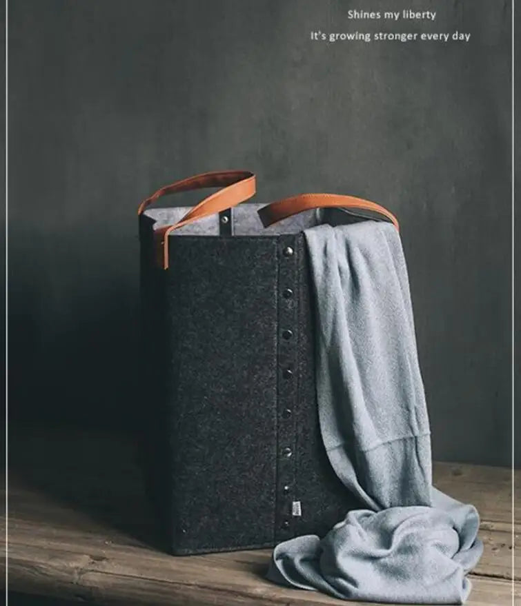 panier de rangement pliable multifonctionnel en feutre pour divers articles - vue 3 sur 8