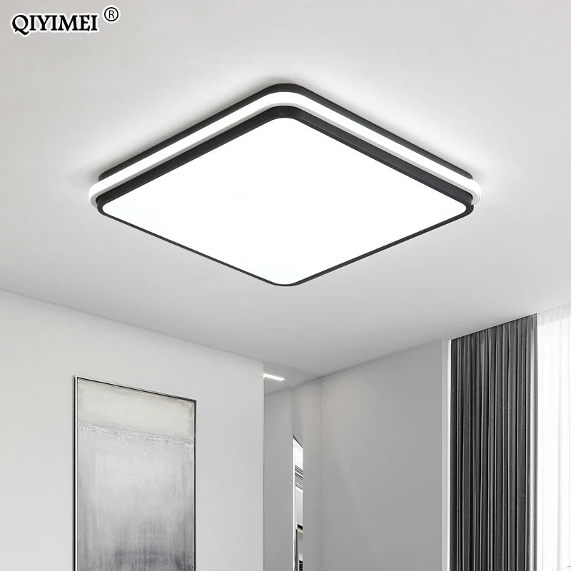 plafonnier moderne à leds avec télécommande et gradation - vue 5 sur 18