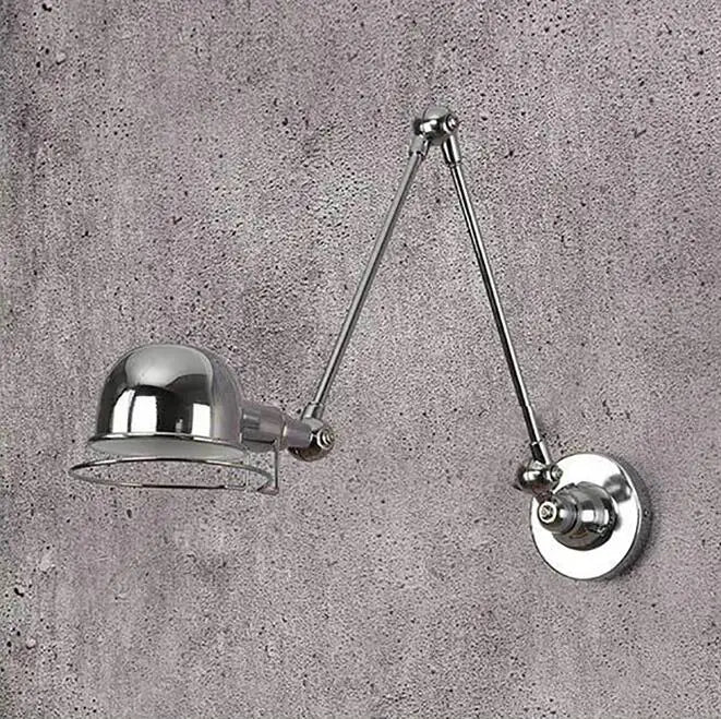 Vintage Wandleuchte mit ausziehbarem Arm aus Metall für Bar