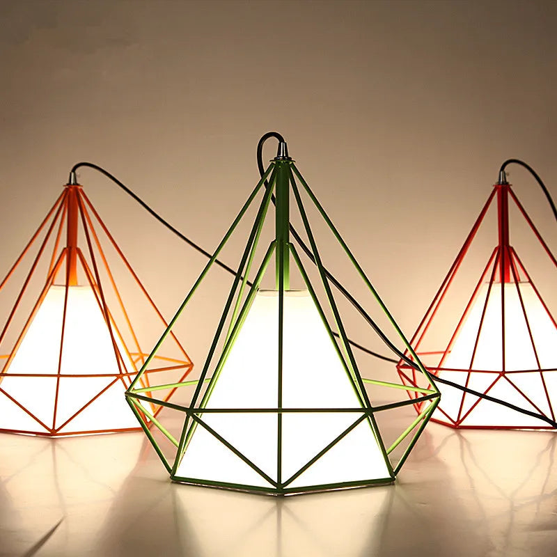 cage à oiseaux suspension lumières rétro minimaliste moderne - vue 5 sur 8