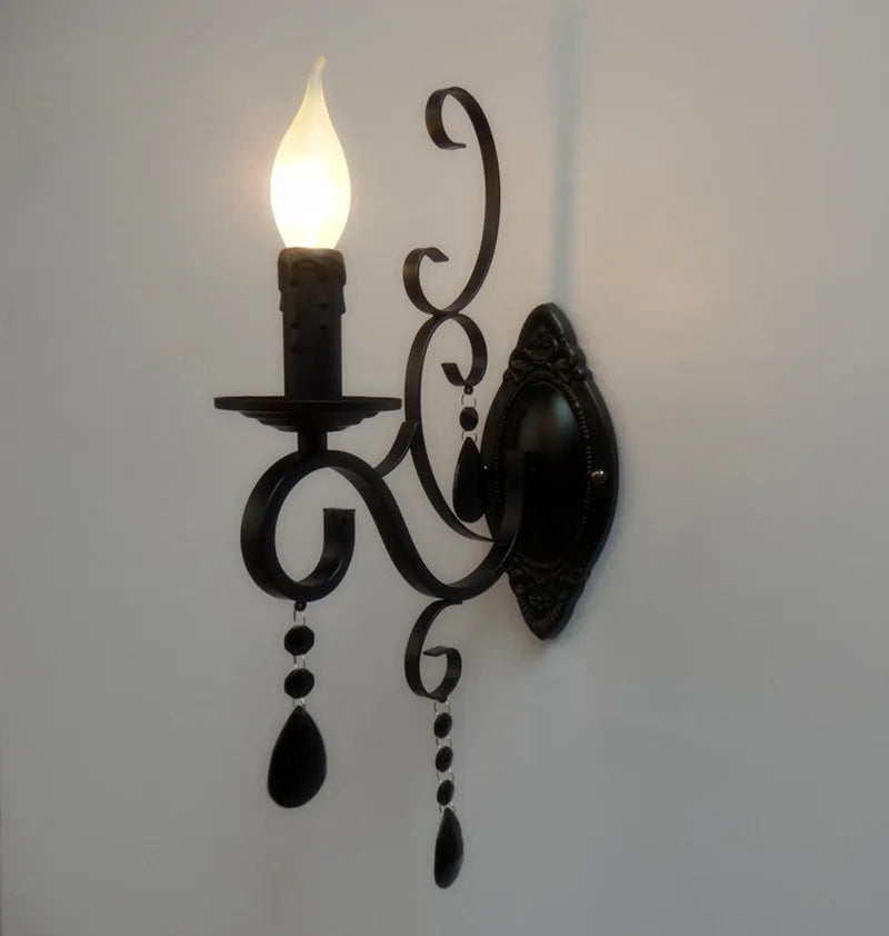 applique murale en cristal et métal style classique européen - vue 4 sur 6