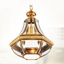 suspension en verre antique en cuivre pour intérieur élégant